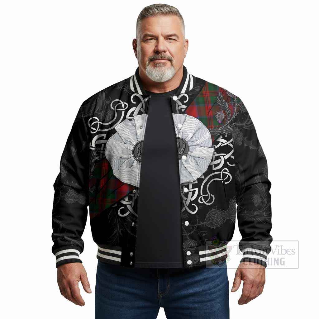 MacDuff (McDuff) Tartan Baseball Jacket Jacobite White Rose - Tartan Vibes Clothing