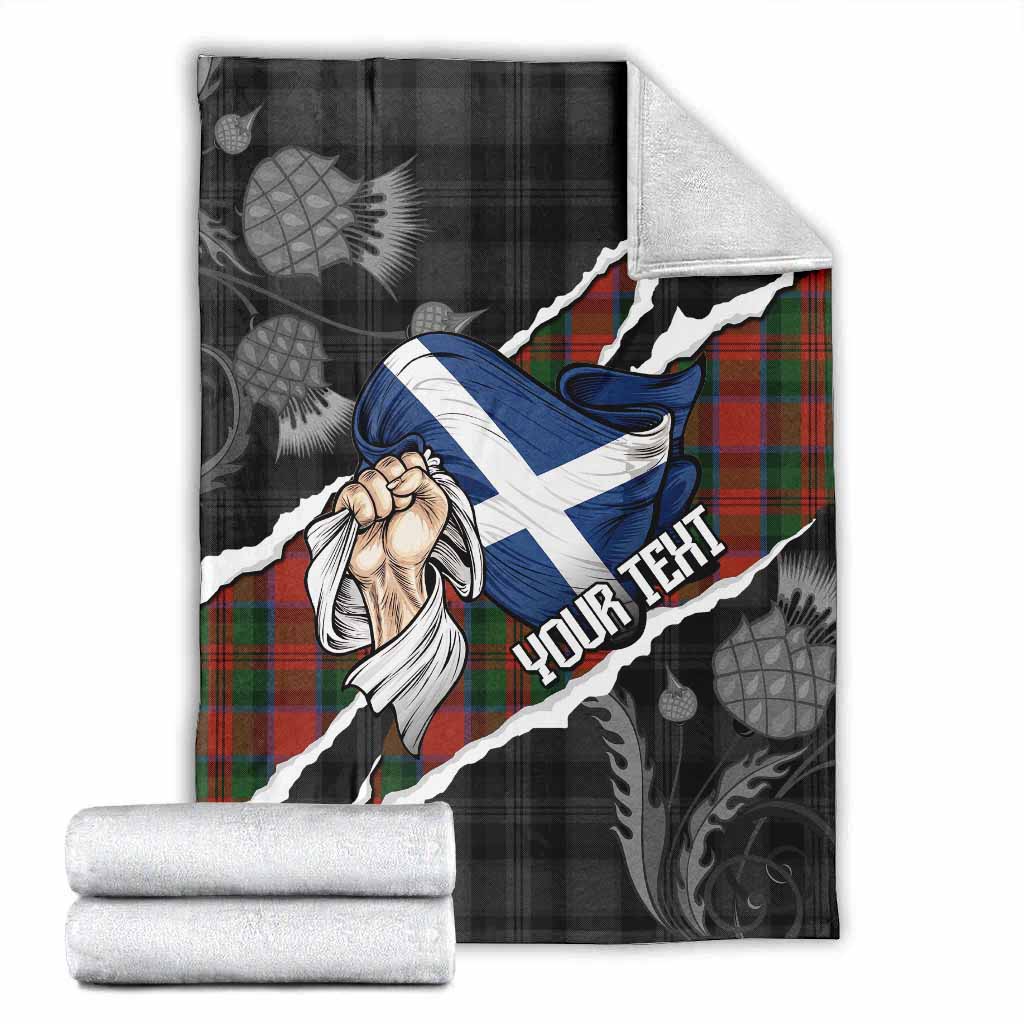 MacDuff (McDuff) Tartan Blanket Hands with Scotland National Flags