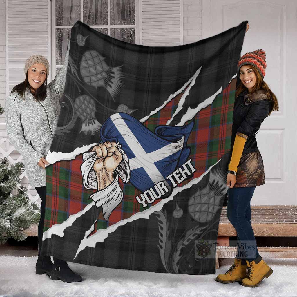 MacDuff (McDuff) Tartan Blanket Hands with Scotland National Flags