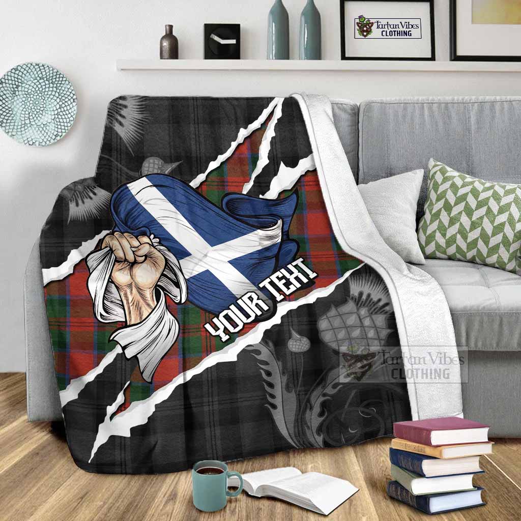 MacDuff (McDuff) Tartan Blanket Hands with Scotland National Flags