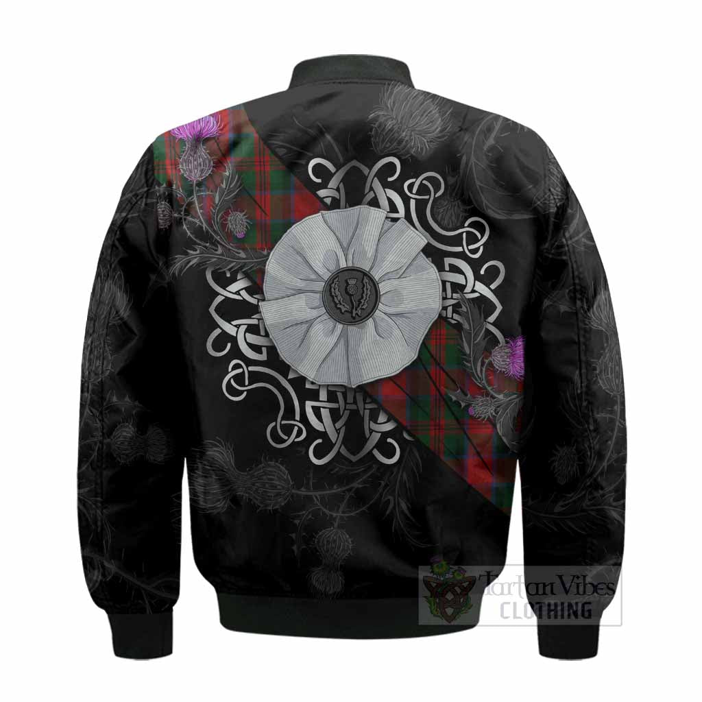 MacDuff (McDuff) Tartan Bomber Jacket Jacobite White Rose - Tartan Vibes Clothing