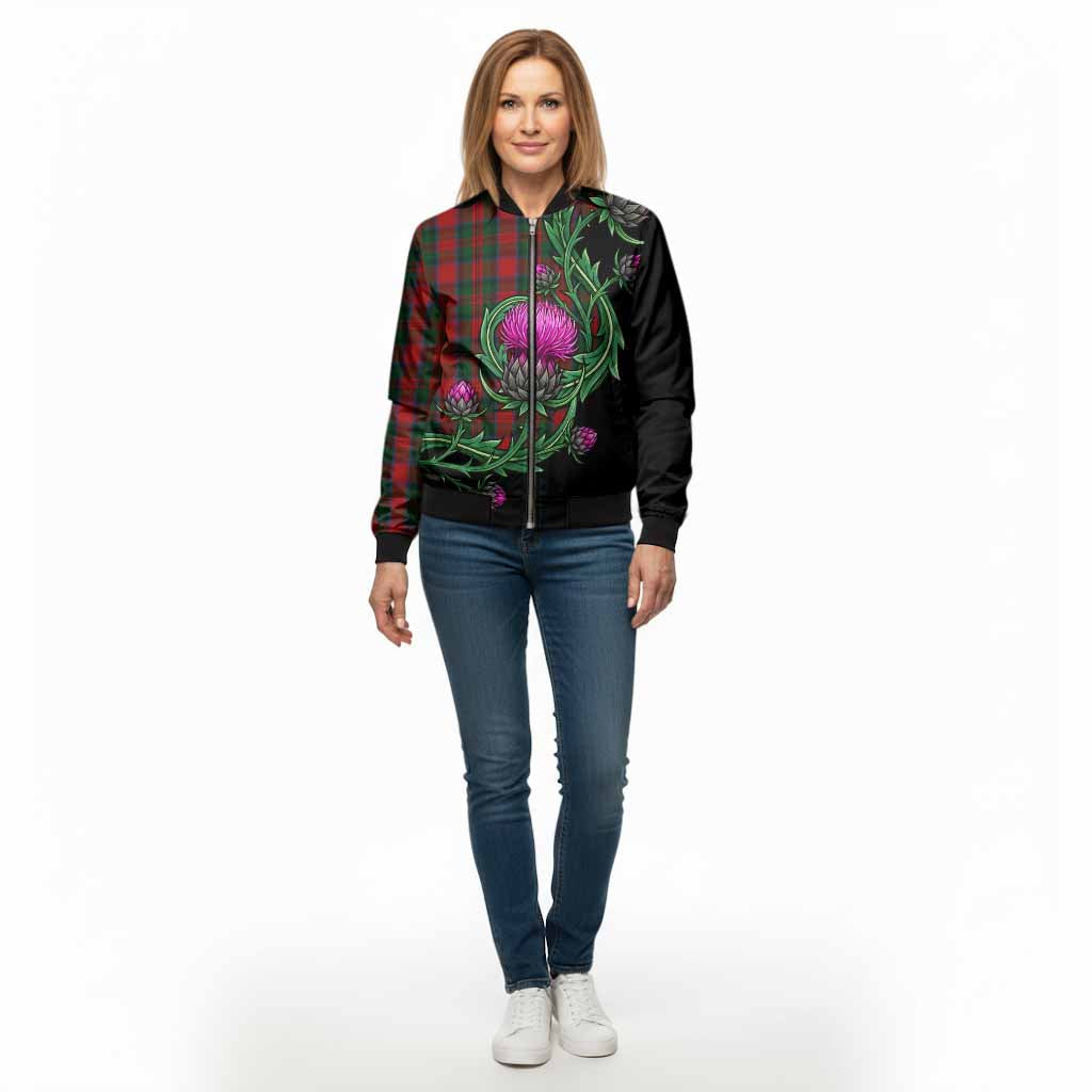 MacDuff (McDuff) Tartan Bomber Jacket Resilient Scottish Thistle - Tartan Vibes Clothing