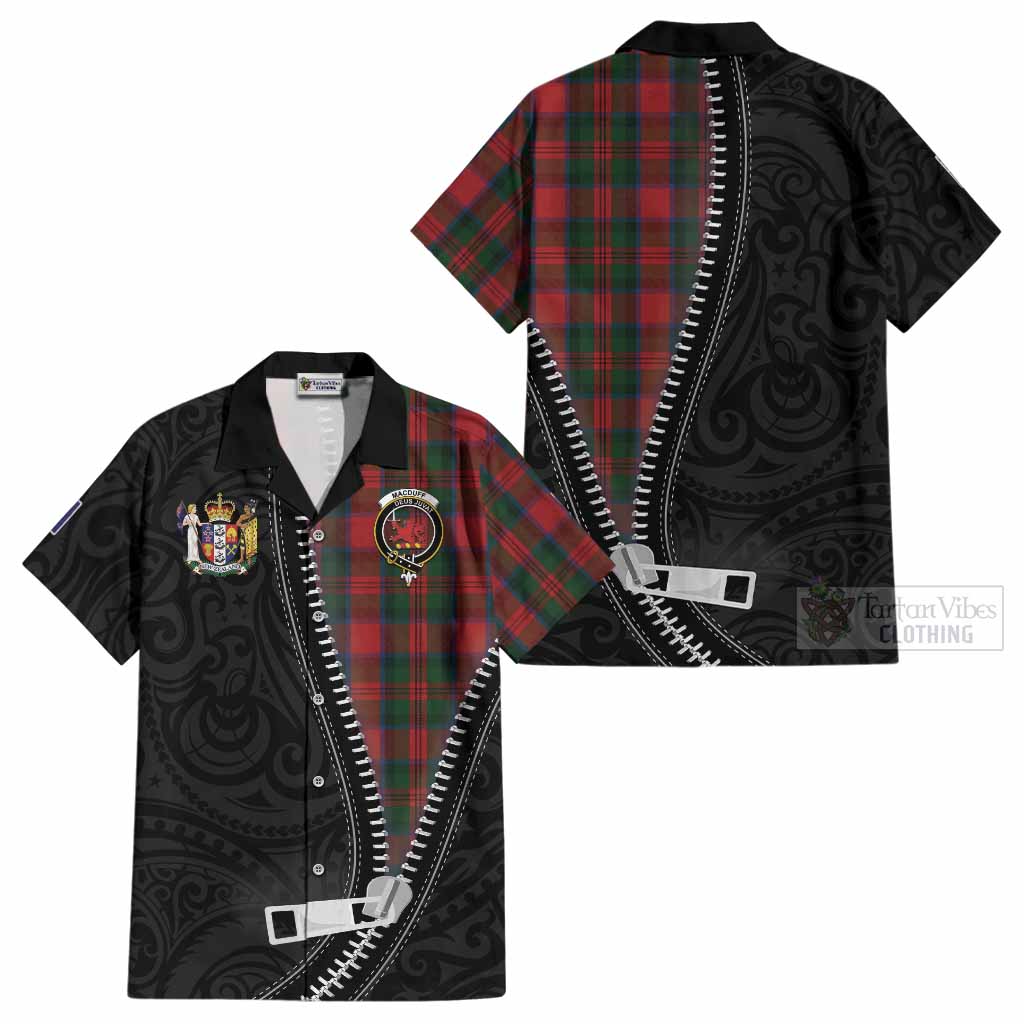 MacDuff (McDuff) Tartan Cotton Hawaiian Shirt New Zealand Pattern Unique Zipper Stylized
