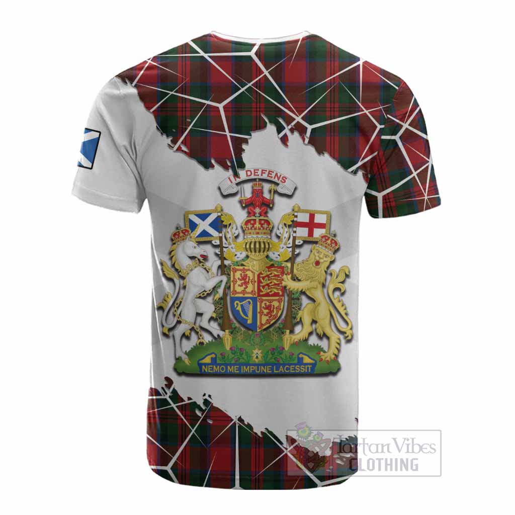 MacDuff (McDuff) Tartan Cotton T-shirt with Family Crest and Lion Rampant Grunge Style