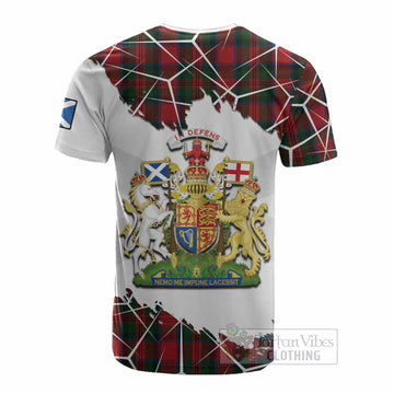 MacDuff (McDuff) Tartan Cotton T-shirt with Family Crest and Lion Rampant Grunge Style