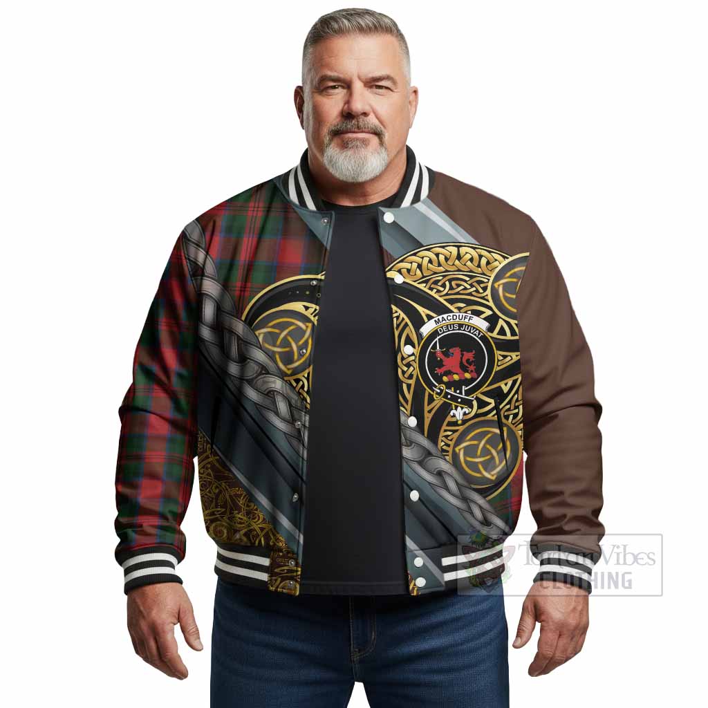 MacDuff (McDuff) Tartan Crest Baseball Jacket Scottish Triskele Celtic - Tartan Vibes Clothing