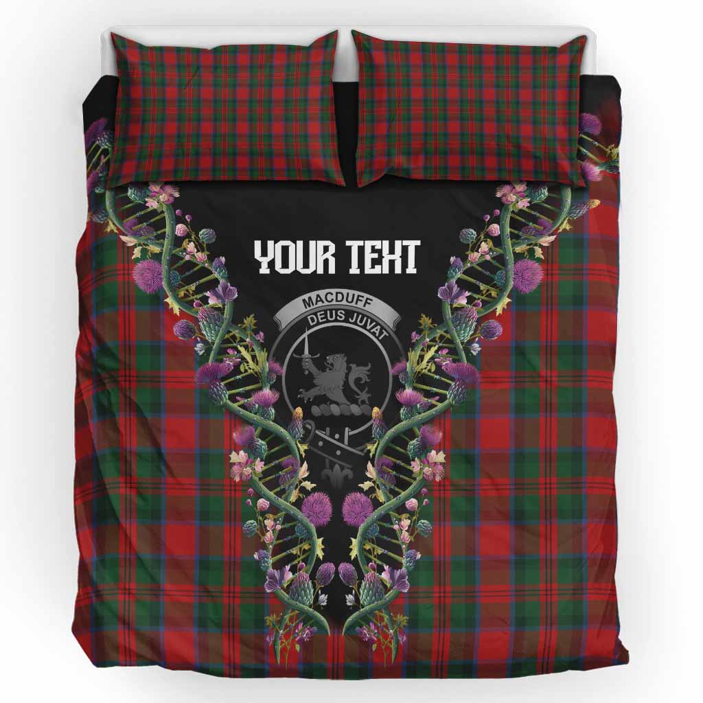 MacDuff (McDuff) Tartan Crest Bedding Set Scottish Heritage Thistle DNA