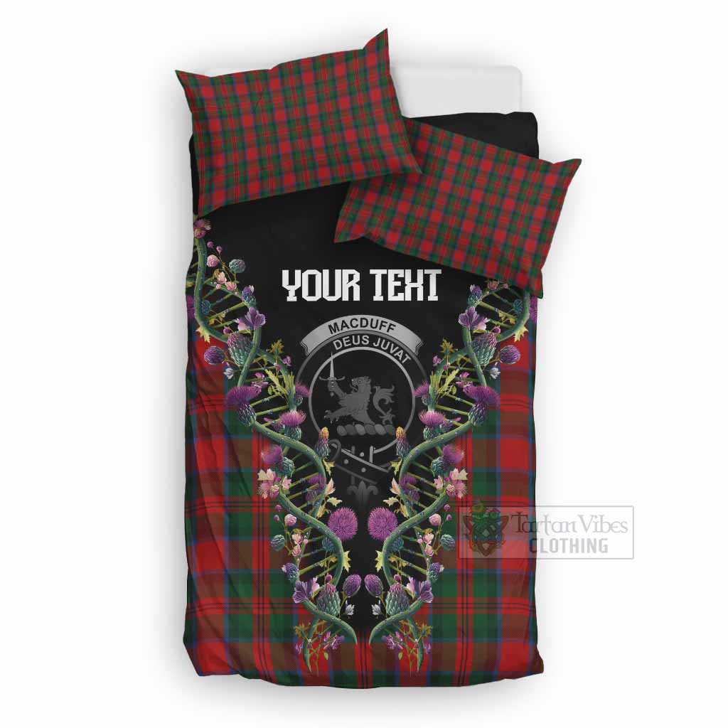 MacDuff (McDuff) Tartan Crest Bedding Set Scottish Heritage Thistle DNA