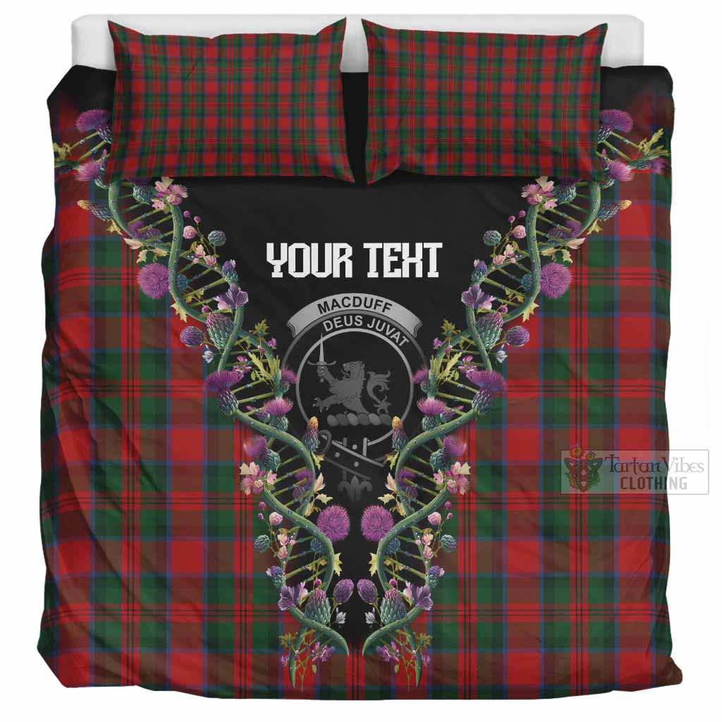 MacDuff (McDuff) Tartan Crest Bedding Set Scottish Heritage Thistle DNA
