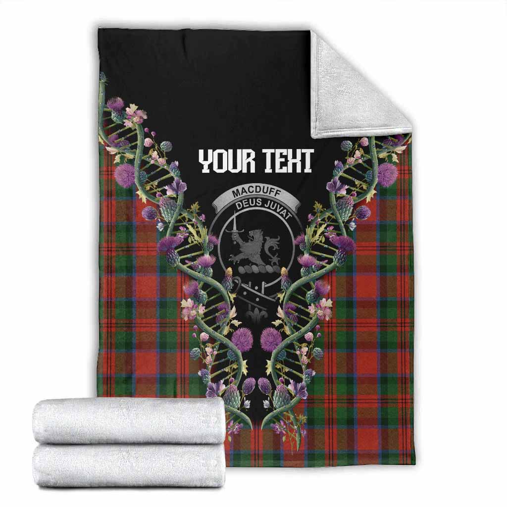 MacDuff (McDuff) Tartan Crest Blanket Scottish Heritage Thistle DNA