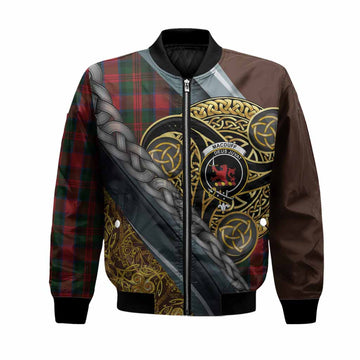 MacDuff (McDuff) Tartan Crest Bomber Jacket Scottish Triskele Celtic