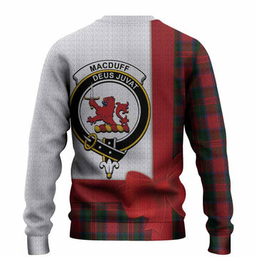 MacDuff (McDuff) Tartan Crest Christmas Christmas Ugly Sweater Highland Cow Bagpipes Coquette Bow Style