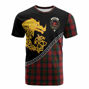 MacDuff (McDuff) Tartan Crest Cotton T-shirt Legendary Dragon Knot Half Style