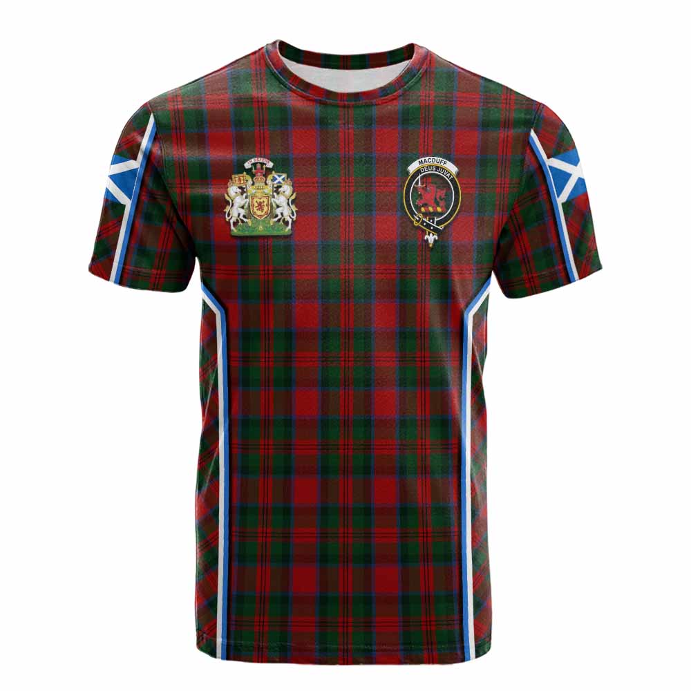 MacDuff (McDuff) Tartan Crest Cotton T-shirt Scotland Coat of Arm Flag Style - Tartan Vibes Clothing