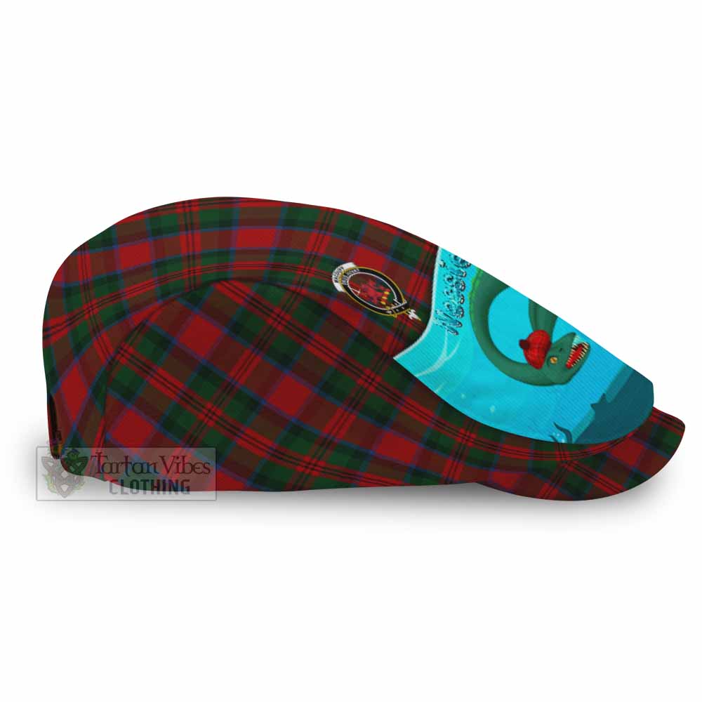 MacDuff (McDuff) Tartan Crest Flat Cap, Jeff Cap Nessie Under Water - Tartan Vibes Clothing