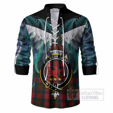 MacDuff (McDuff) Tartan Crest Ghillie Shirt New Zealand Maori Korowai Cloak