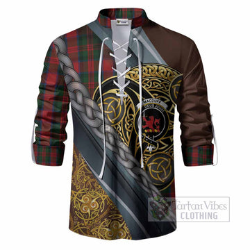 MacDuff (McDuff) Tartan Crest Ghillie Shirt Scottish Triskele Celtic