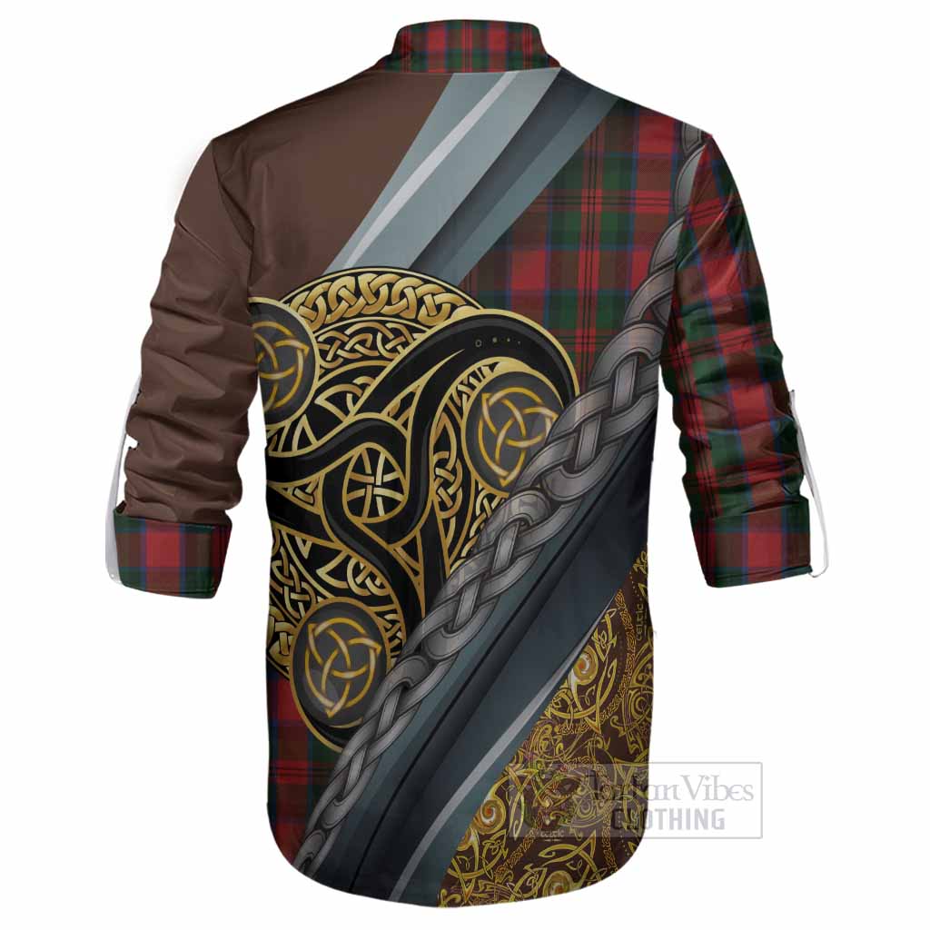 MacDuff (McDuff) Tartan Crest Ghillie Shirt Scottish Triskele Celtic