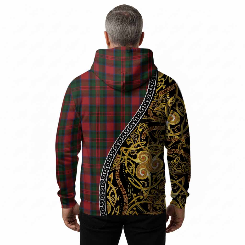 MacDuff (McDuff) Tartan Crest Hoodie Celtic Knot and Triple Trickle Spiral Symbols