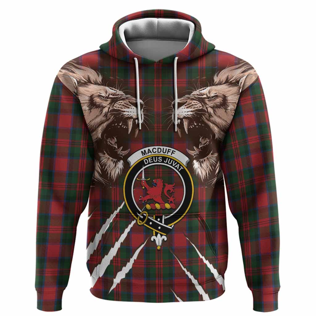 MacDuff (McDuff) Tartan Crest Hoodie Ferocious Lion Style