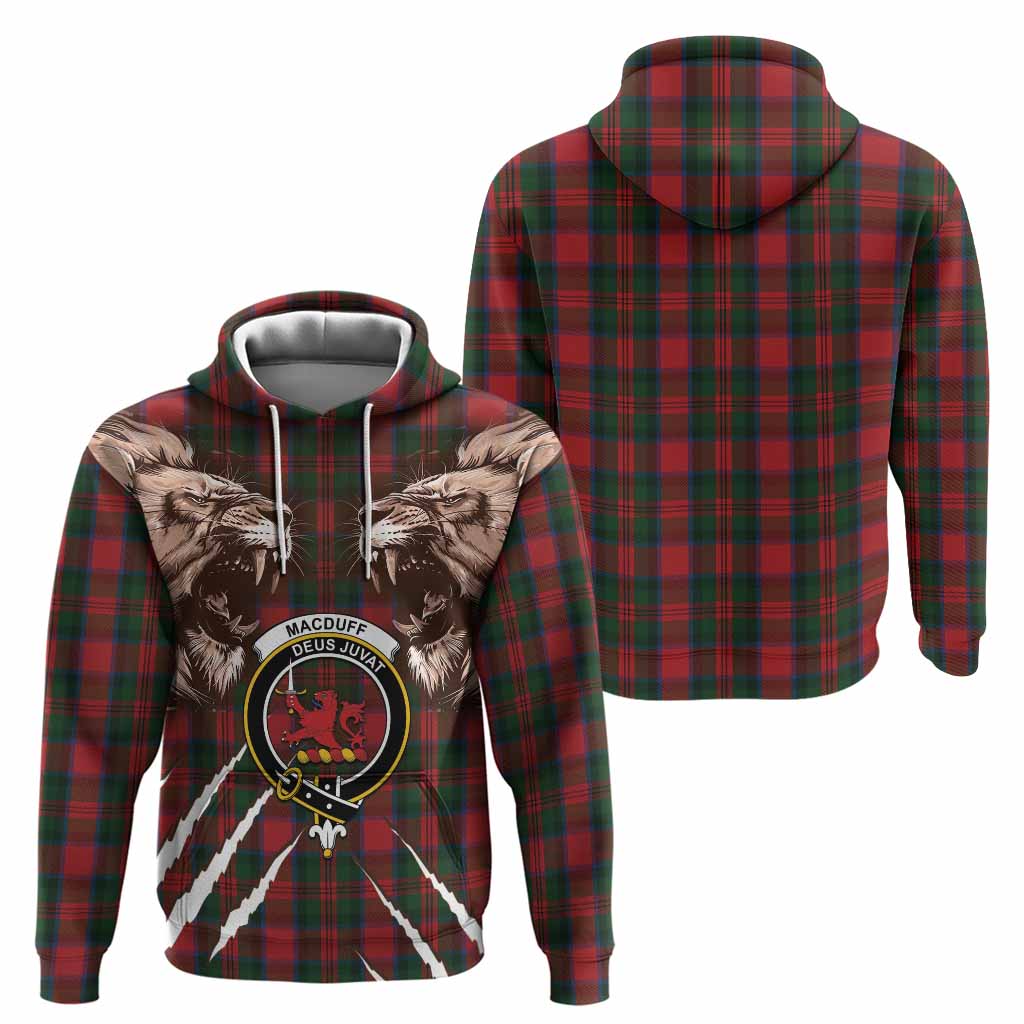 MacDuff (McDuff) Tartan Crest Hoodie Ferocious Lion Style
