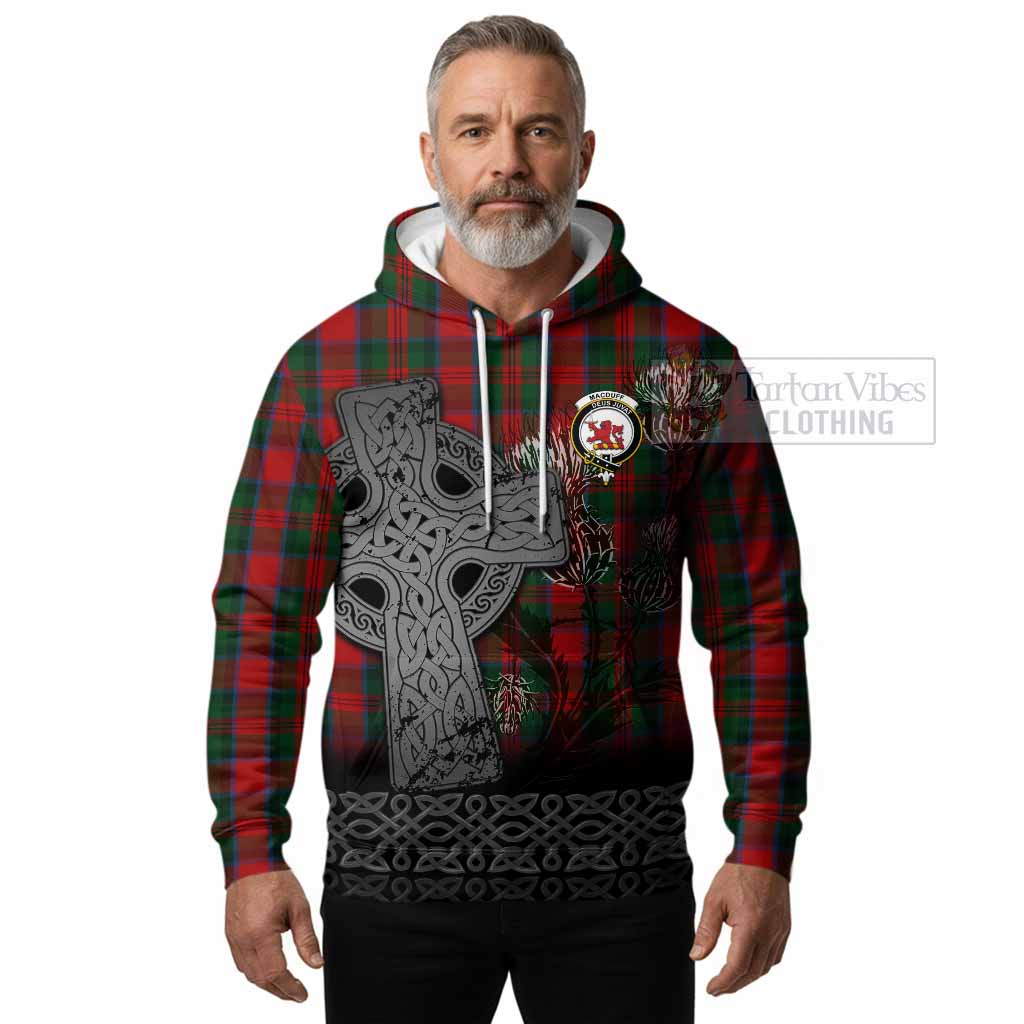MacDuff (McDuff) Tartan Crest Hoodie Grunge Celtic Cross Scottish Thistle