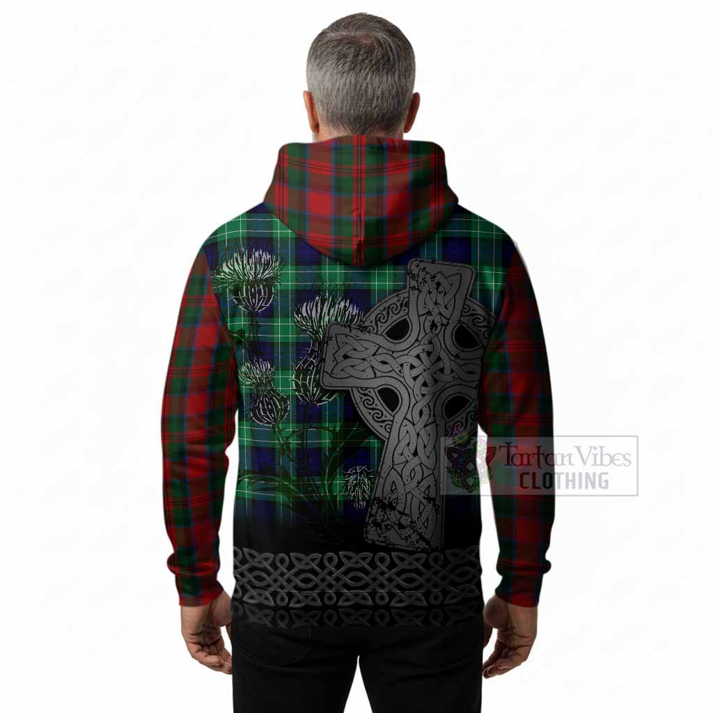MacDuff (McDuff) Tartan Crest Hoodie Grunge Celtic Cross Scottish Thistle