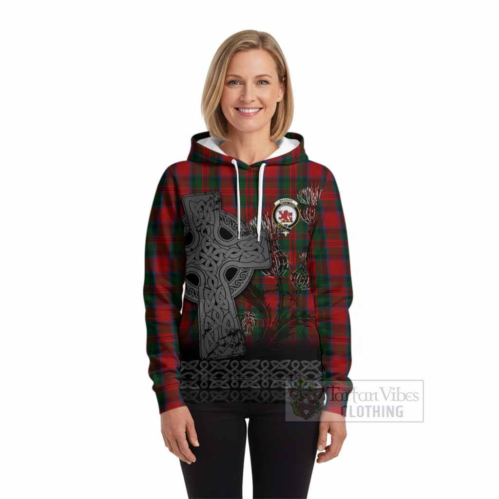MacDuff (McDuff) Tartan Crest Hoodie Grunge Celtic Cross Scottish Thistle