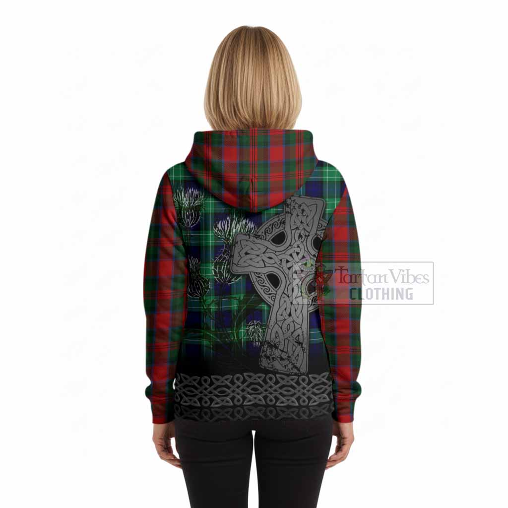 MacDuff (McDuff) Tartan Crest Hoodie Grunge Celtic Cross Scottish Thistle
