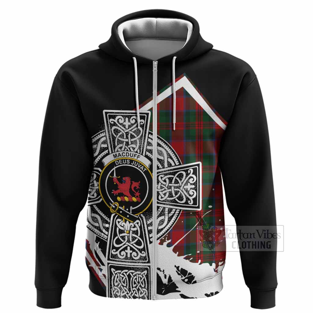 MacDuff (McDuff) Tartan Crest Hoodie Scottish Celtic Cross Heritage