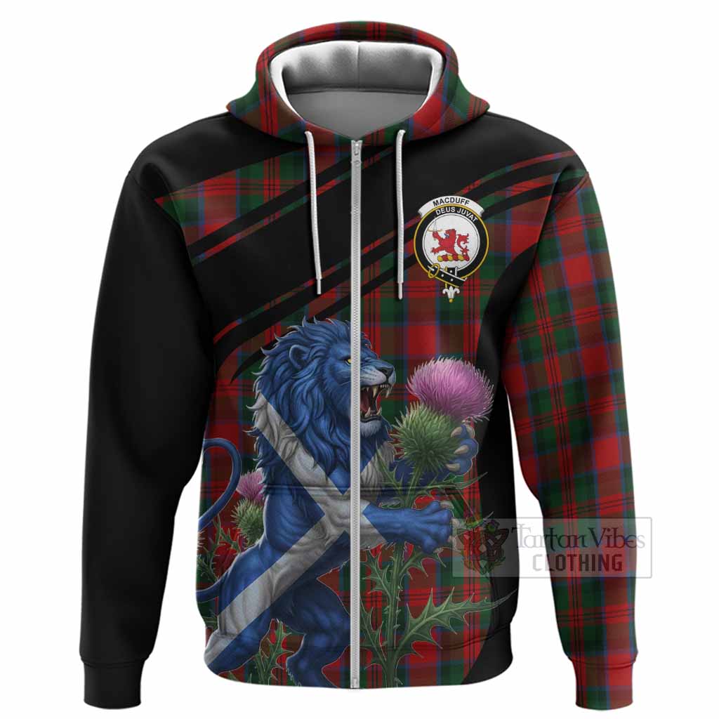 MacDuff (McDuff) Tartan Crest Hoodie Scottish Lion Rampant Thistle
