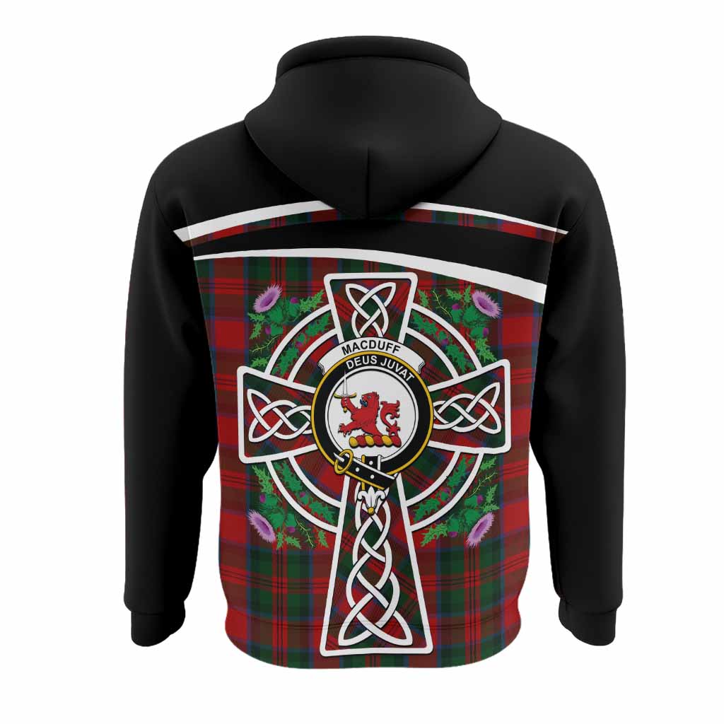 MacDuff (McDuff) Tartan Crest Hoodie Scottish Thistle Celtic Cross Alba Gu Brath