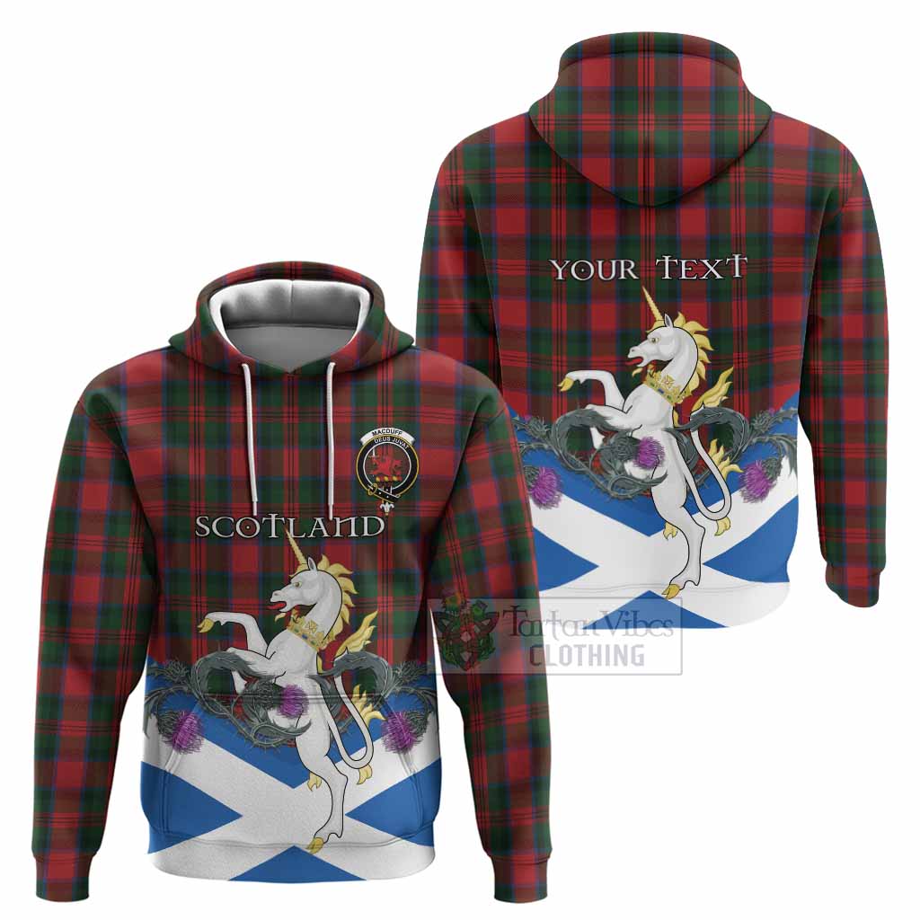 MacDuff (McDuff) Tartan Crest Hoodie Scottish Unicorn With Thistle