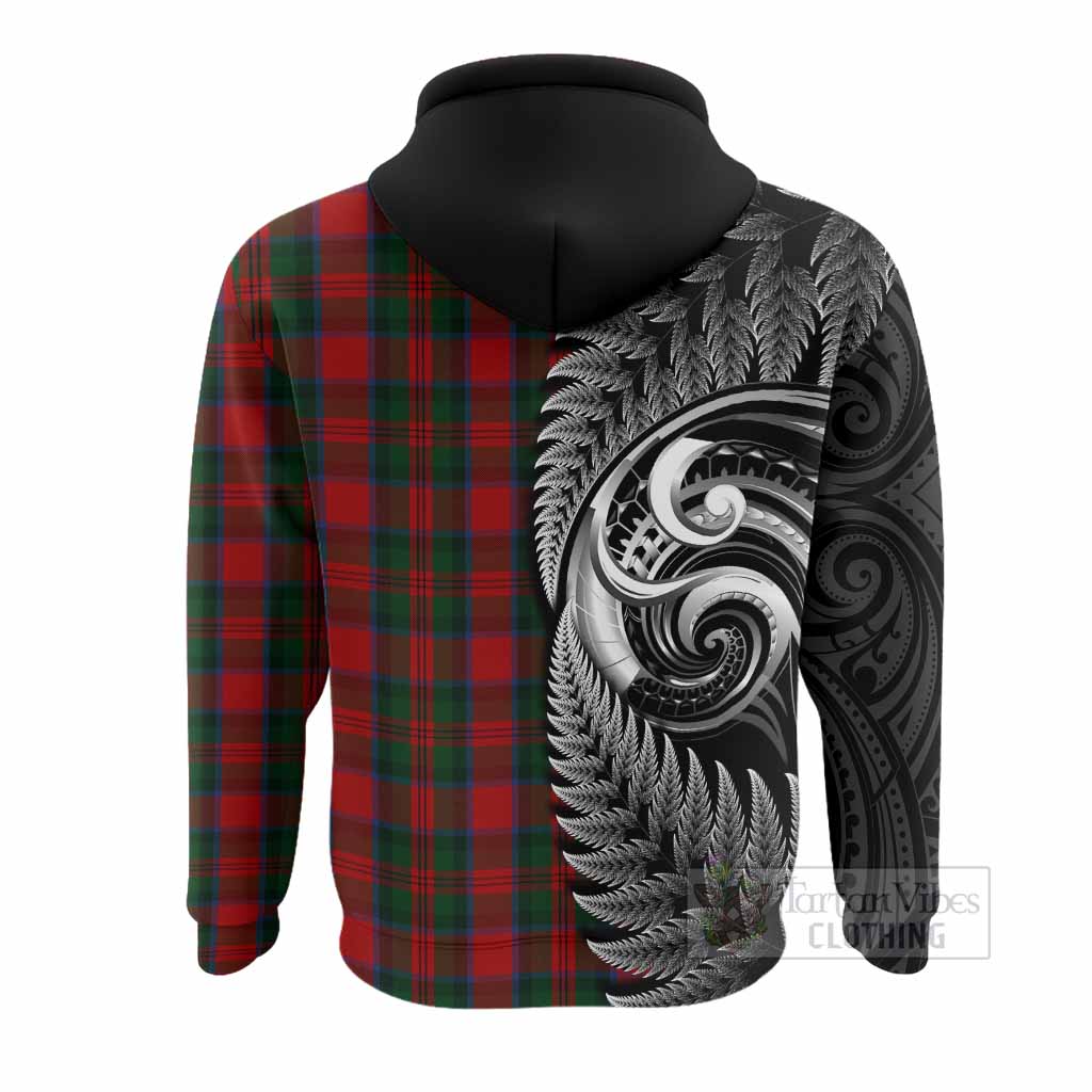 MacDuff (McDuff) Tartan Crest Hoodie With New Zealand Silver Fern Maori Koru