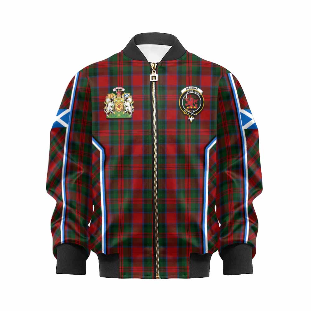 MacDuff (McDuff) Tartan Crest Kid Bomber Jacket Scotland Coat of Arm Flag Style - Tartan Vibes Clothing