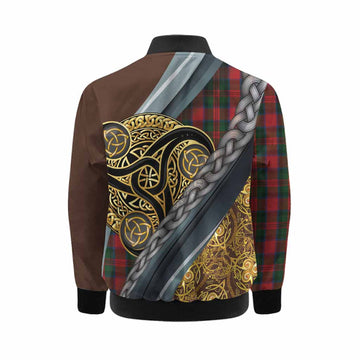 MacDuff (McDuff) Tartan Crest Kid Bomber Jacket Scottish Triskele Celtic