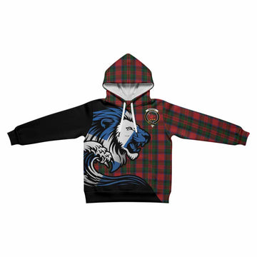 MacDuff (McDuff) Tartan Crest Kid Hoodie Scottish Golden Lions Wave Flow