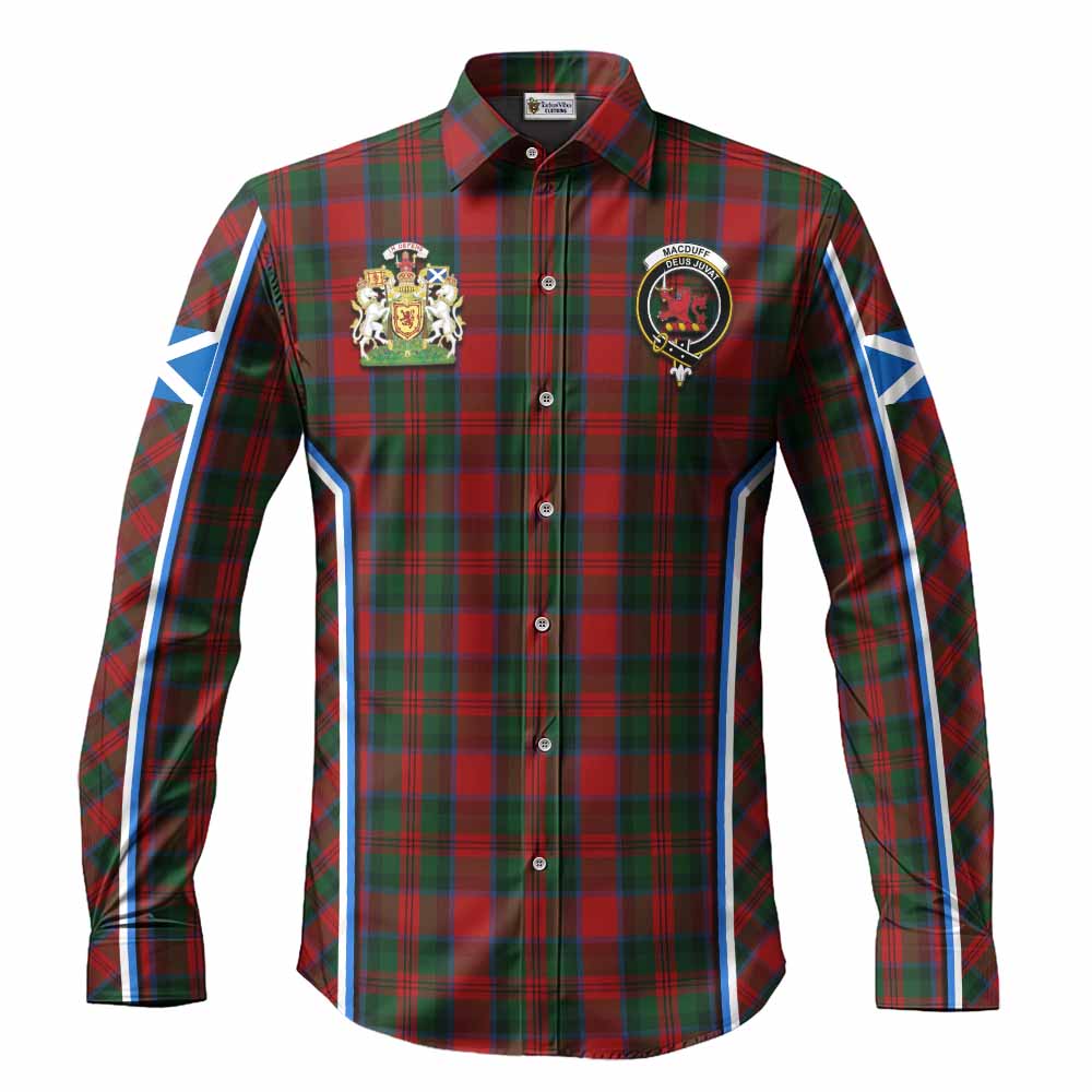MacDuff (McDuff) Tartan Crest Long Sleeve Button Shirts Scotland Coat of Arm Flag Style - Tartan Vibes Clothing