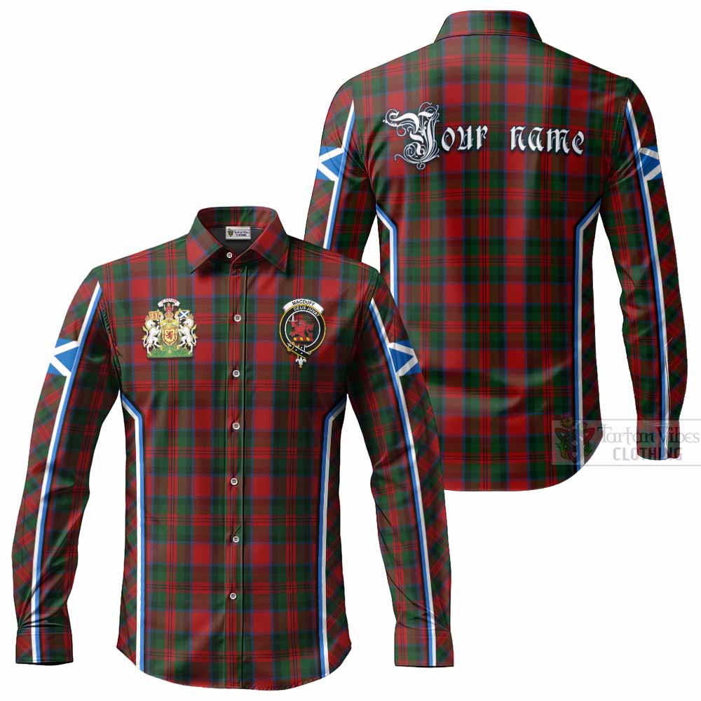 MacDuff (McDuff) Tartan Crest Long Sleeve Button Shirts Scotland Coat of Arm Flag Style - Tartan Vibes Clothing