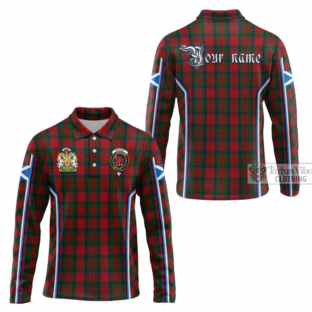 MacDuff (McDuff) Tartan Crest Long Sleeve Polo Shirt Scotland Coat of Arm Flag Style - Tartan Vibes Clothing