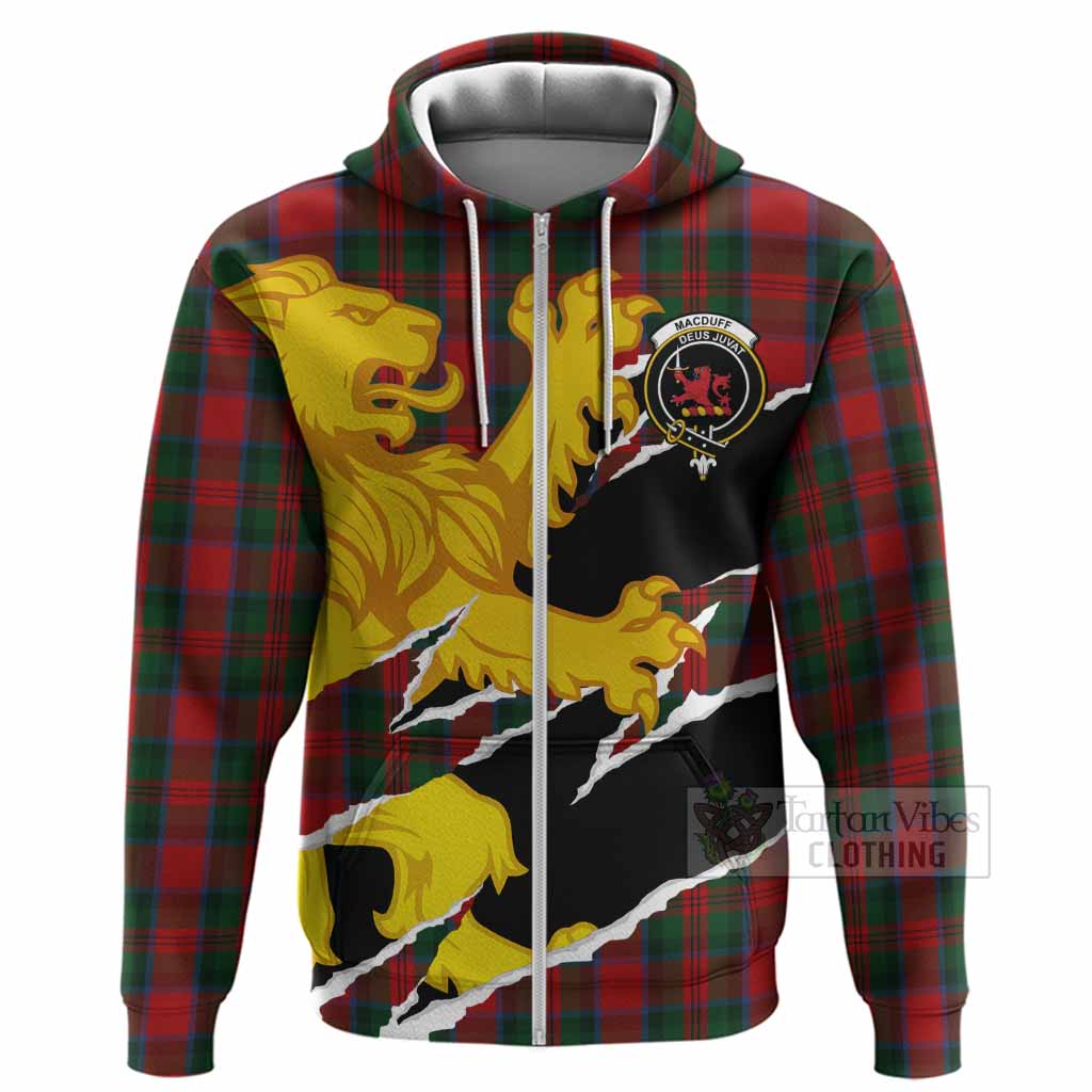 MacDuff (McDuff) Tartan Crest Scottish Hoodie Heraldic Golden Lion