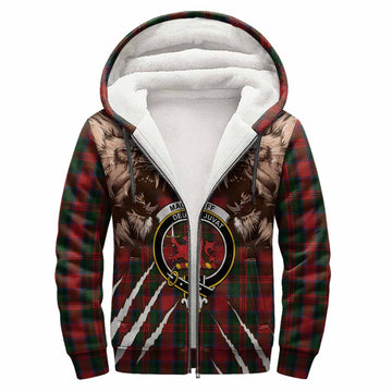 MacDuff (McDuff) Tartan Crest Sherpa Hoodie Ferocious Lion Style