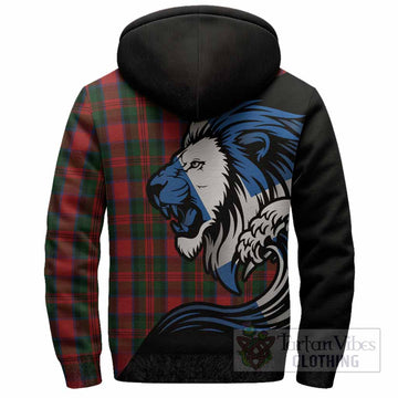 MacDuff (McDuff) Tartan Crest Sherpa Hoodie Scottish Golden Lions Wave Flow