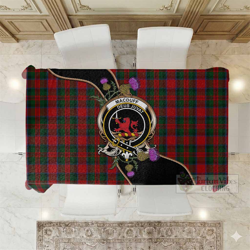 MacDuff (McDuff) Tartan Crest Tablecloth Scottish Thistle Spirit - Tartan Vibes Clothing