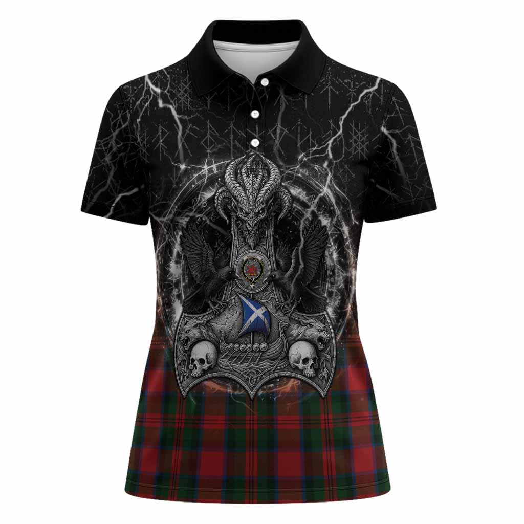MacDuff (McDuff) Tartan Crest Women Polo Shirt Celtic Odin's Raven Legacy