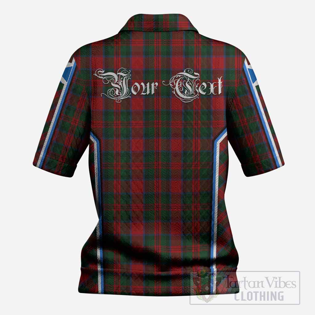 MacDuff (McDuff) Tartan Crest Women’s Polo Sweater Top Scotland Coat of Arm Flag Style