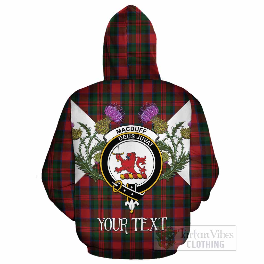 MacDuff (McDuff) Tartan Family Crest Cotton Hoodie Scottish Burns Night Thistle Floral