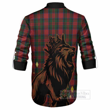 MacDuff (McDuff) Tartan Family Crest Ghillie Shirt Crowned Lion Roaring