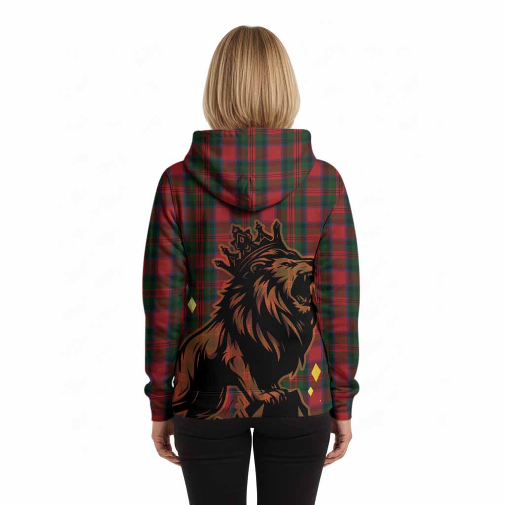 MacDuff (McDuff) Tartan Family Crest Hoodie Crowned Lion Roaring