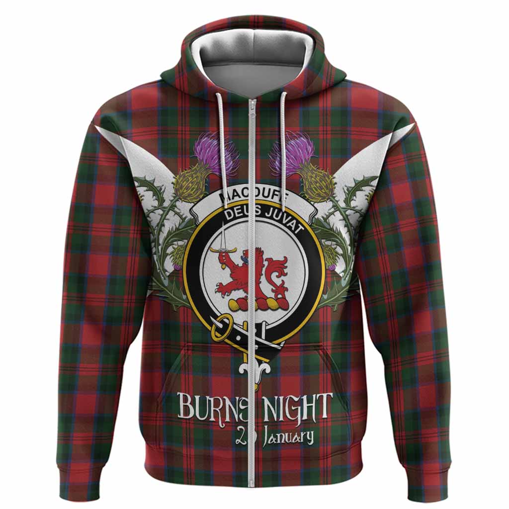 MacDuff (McDuff) Tartan Family Crest Hoodie Scottish Burns Night Thistle Floral